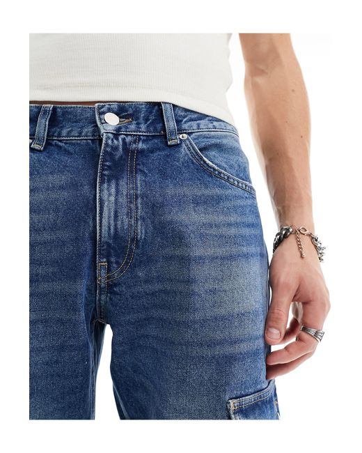 Ethan - jeans dritti cargo comodi lavaggio scuro di Tommy Hilfiger in Blue da Uomo
