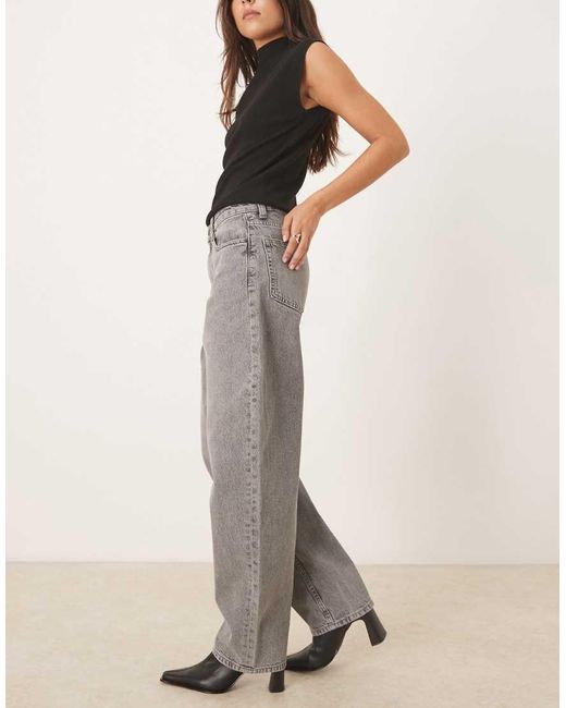 ASOS Natural Slim Barrel Jeans