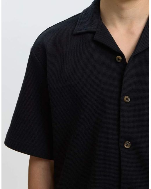 Camicia Giacca Nera di SELECTED in Black da Uomo