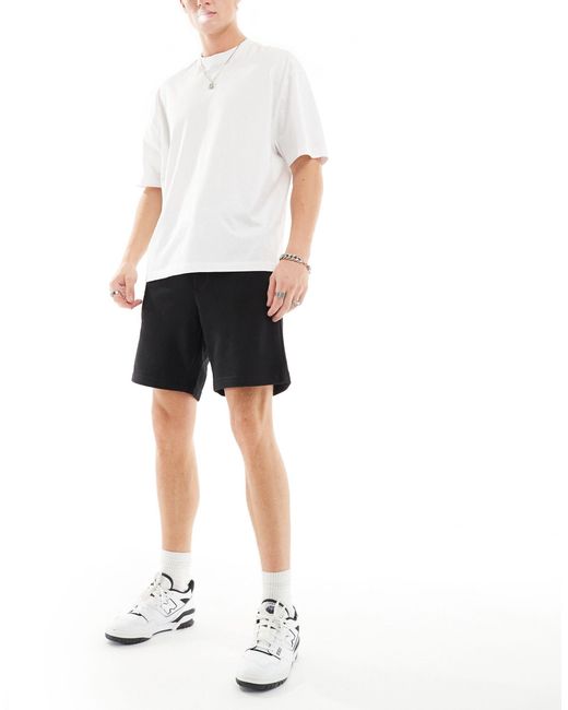 Bershka – jersey-shorts in White für Herren