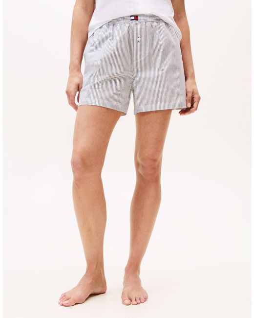 Tommy Hilfiger Black – pyjama-shorts aus webstoff