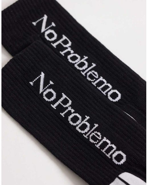 No Problemo Black Logo Socks