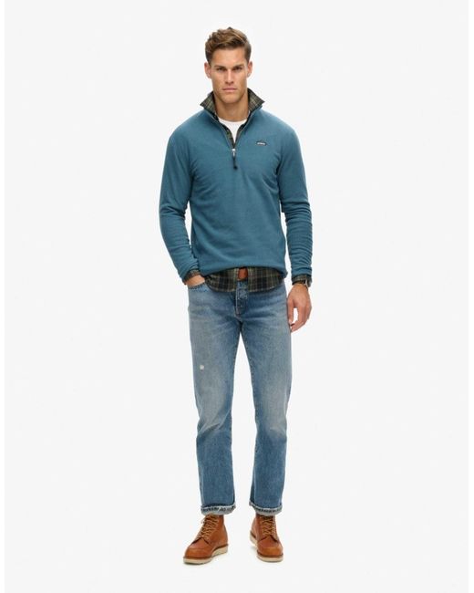 Superdry – polarfleece-pullover in Blue für Herren