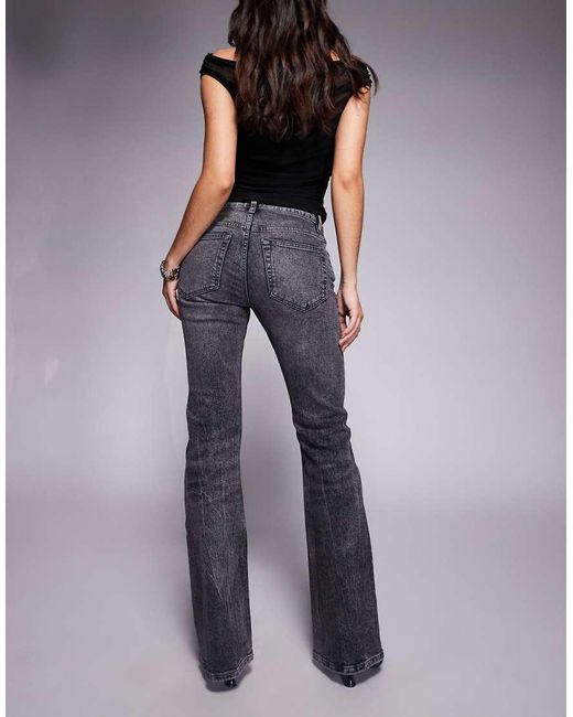 Vaqueros Grises De Corte Bootcut De ASOS de color Purple