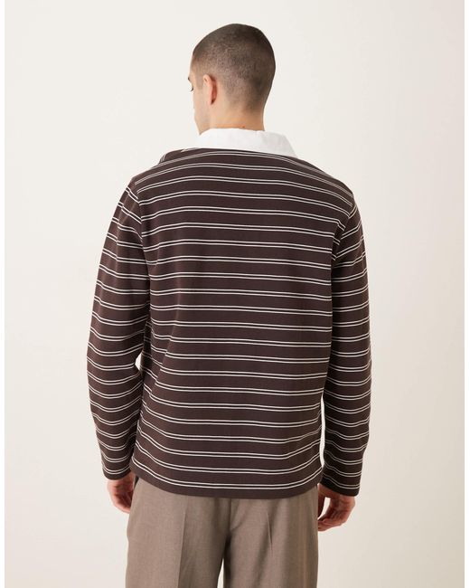 ASOS Black Stripe Polo for men