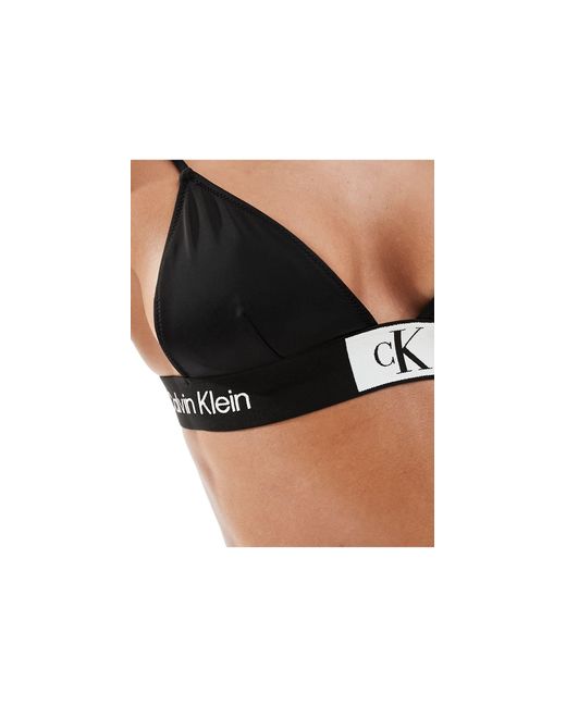 Ck 96 - top bikini brassière a triangolo di Calvin Klein in Black
