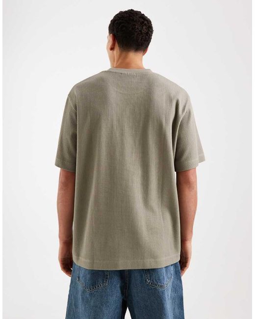 Jack & Jones Brown Ribbed Oversize T-shirt for men