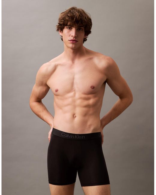 Calvin Klein Black Ultra Soft Modal 3 Pack Boxer Briefs for men