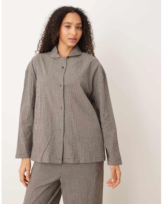 Mango Natural Gingham 2-piece Pyjama Set