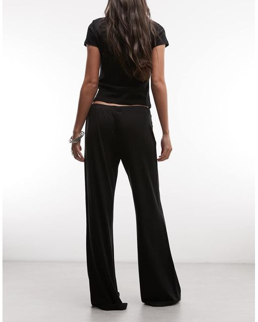 Weekday Black Slouchy Jersey Trousers