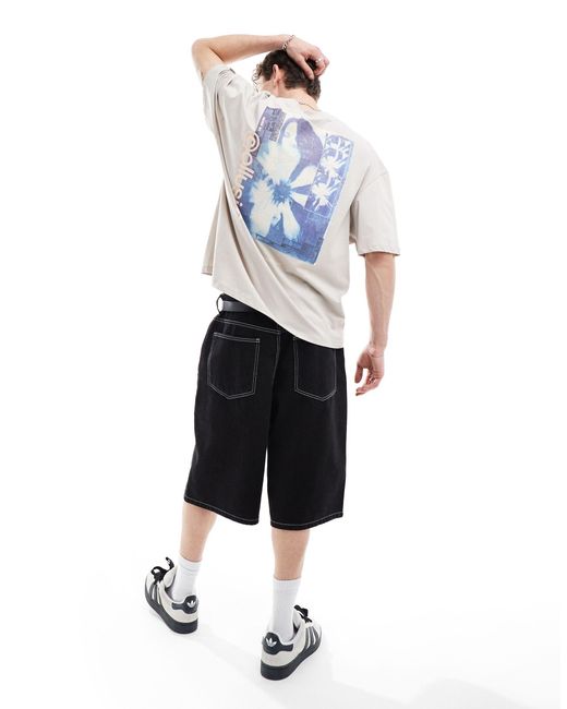 Camiseta con estampado fotográfico en el pecho y la espalda Collusion de hombre de color White
