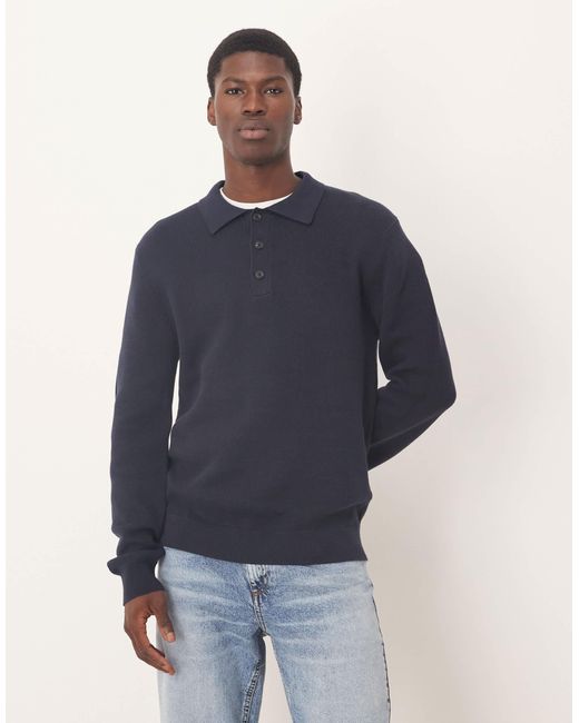 Polo en maille SELECTED pour homme en coloris Blue