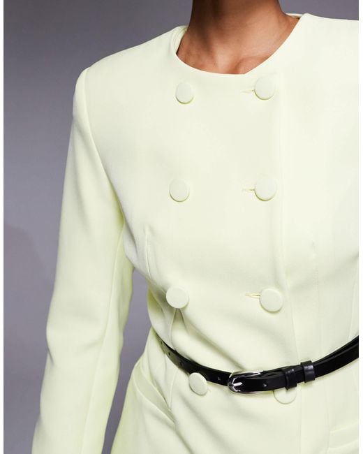 River Island Natural Structured Oversized Blazer