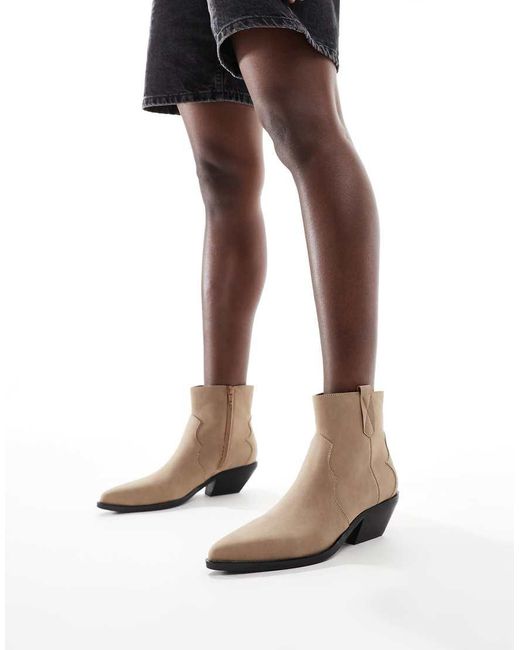 French Connection White Mid Leg Fringe Western Boots