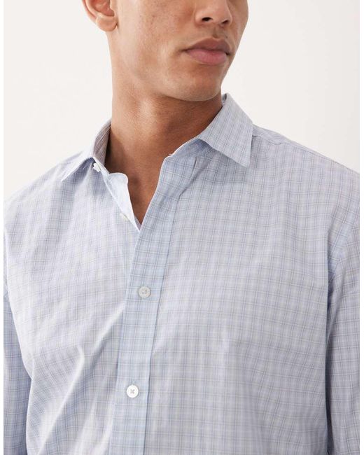 Mango Gray 100% Cotton Gingham Shirt for men