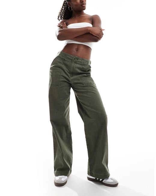 Levi's Green Surplus Straight Fit Canvas Utility Trousers