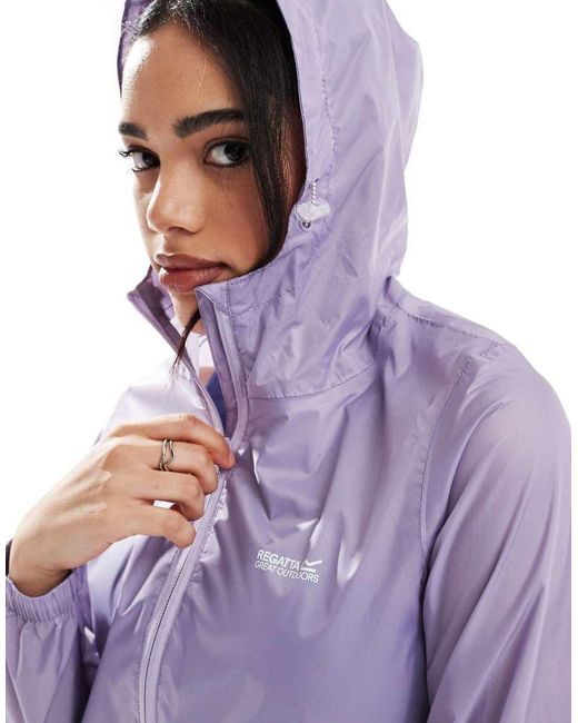 Regatta Purple Pack-It Iii Waterproof Rainwear Jacket