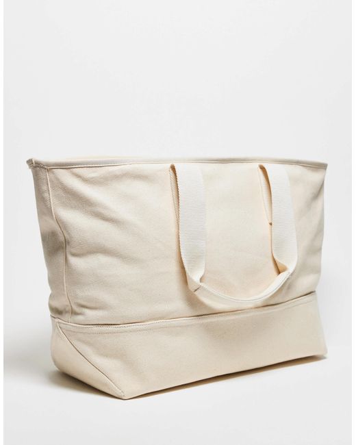 Calvin Klein Natural Unisex Canvas Weekend Tote Bag