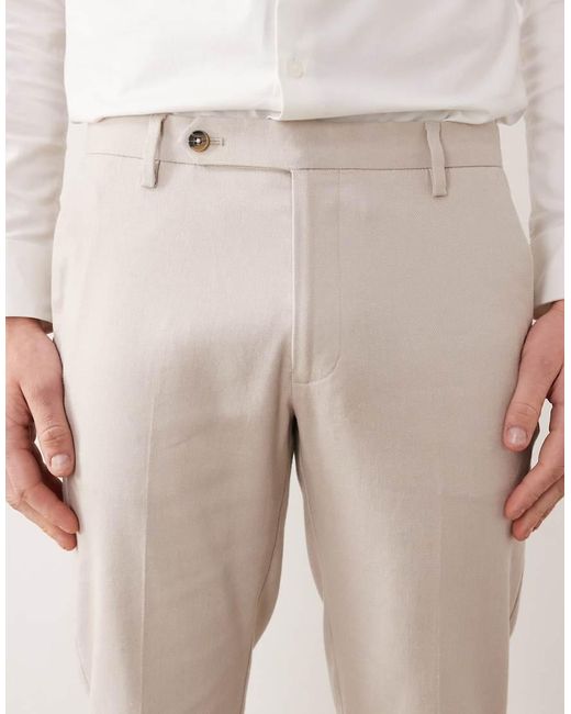 ASOS Natural Skinny Suit Trousers for men