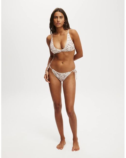 Cotton On Brown High Apex Bikini Top