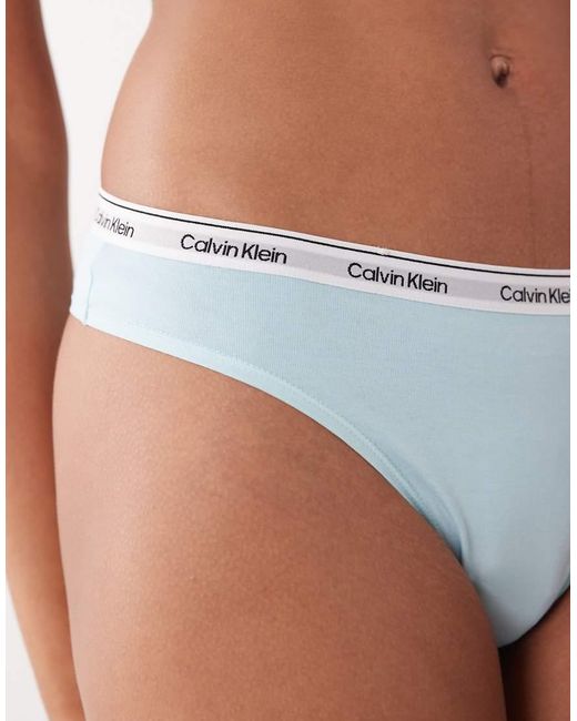 Calvin Klein Blue Icon Logo Brazilian Briefs