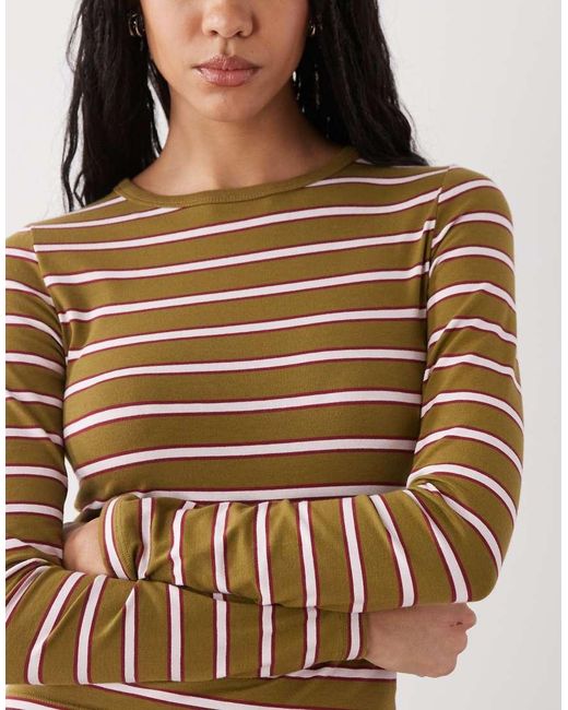 Miss Selfridge Multicolor Stripe Long Sleeve Top