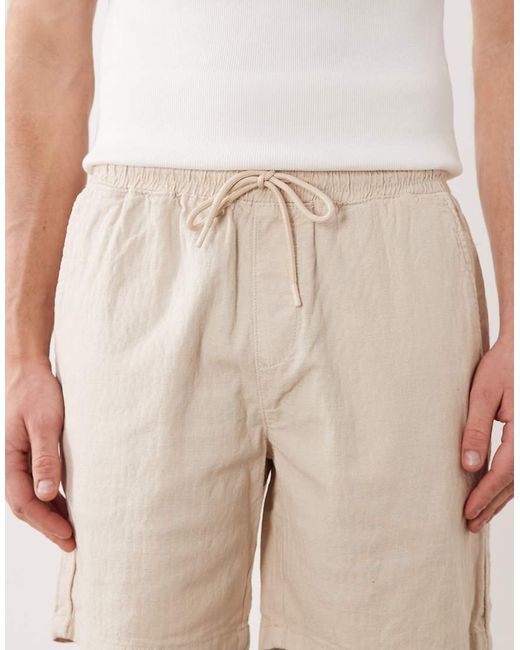 River Island Natural Pull On Shorts for men