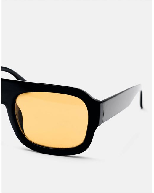 Pull&Bear Natural – eckige sonnenbrille