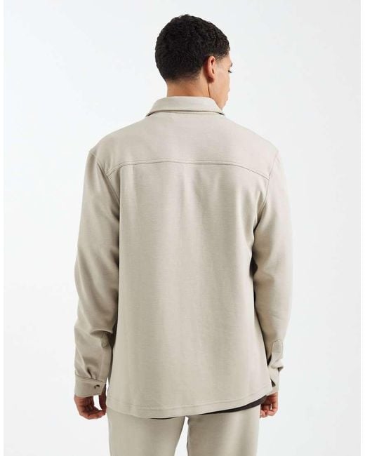 ASOS Natural Co-Ord Overshirt for men
