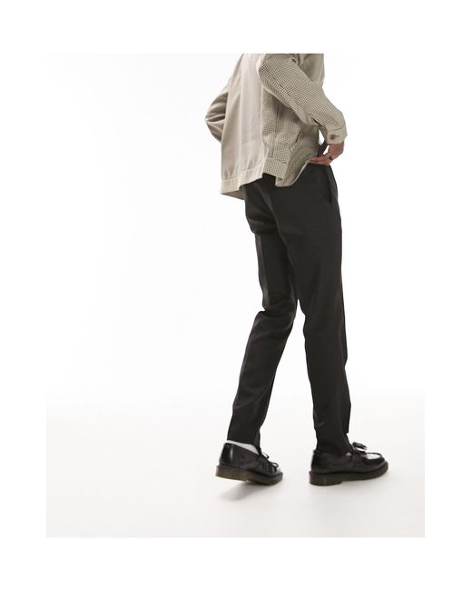 Topman Black Skinny Smart Trousers for men