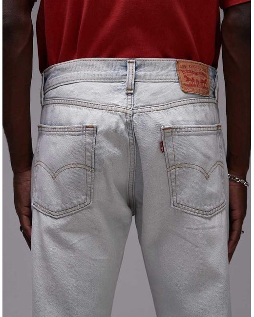 Levi's White 555 '96 Relaxed Straight Jeans for men