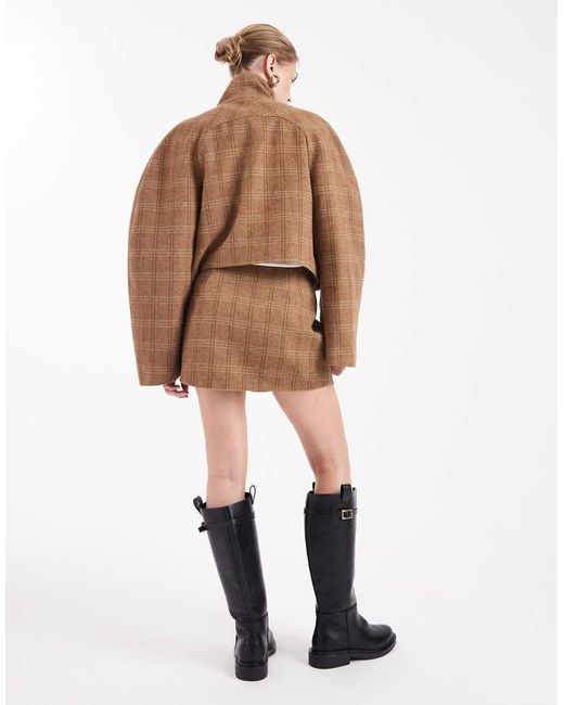 ASOS Natural Tailored Wrap Skort Co-ord