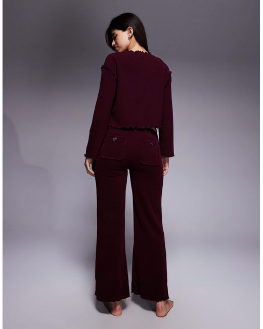 River Island Purple – loungewear-set aus jersey