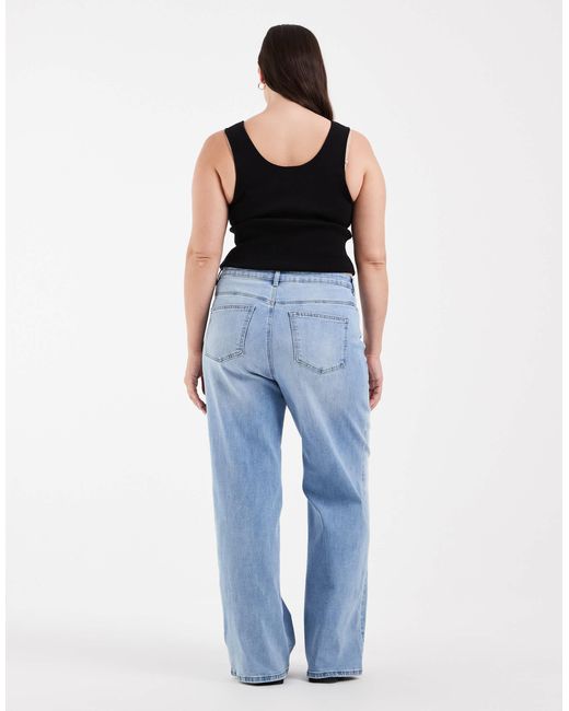 Olivia - jean ample - clair Vero Moda en coloris Blue