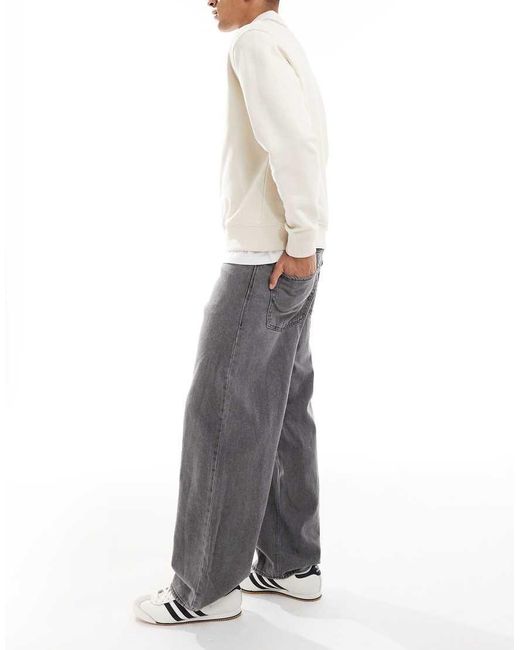 Vaqueros Grises Muy Holgados Dave De Jack & Jones de hombre de color White