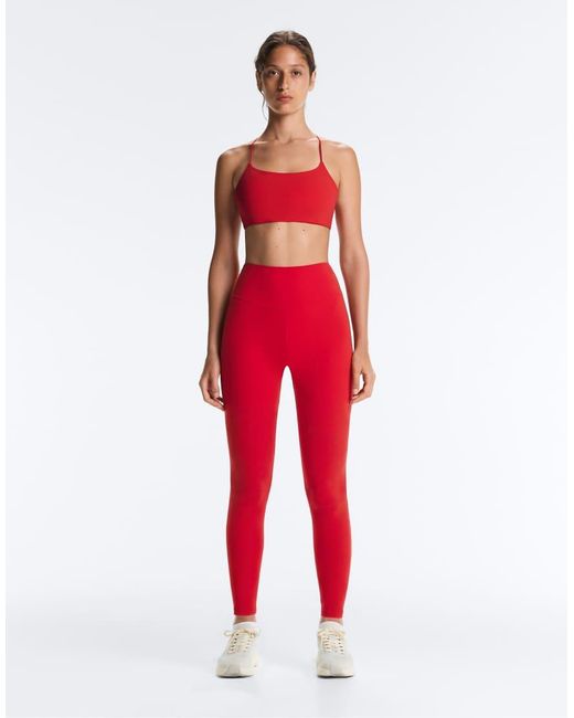 Oysho Red Comfortlux High-rise Ankle-length leggings