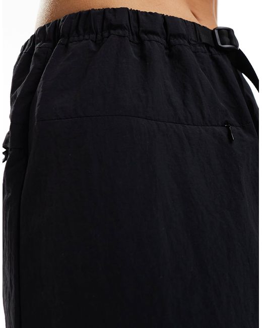 Gramicci Black Nylon Packable Midi Skirt