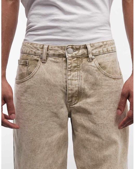 Liquor N Poker Natural Relaxed Baggy Jeans Co-Ord for men