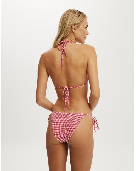 Cotton On Red String Triangle Bikini Top