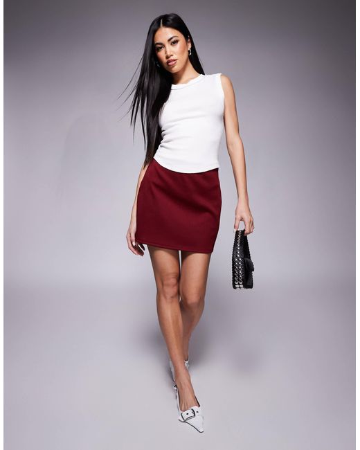 River Island Purple Rib Tank Top