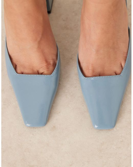 Raid Natural Cordeliya Block Heel Slingback Shoes