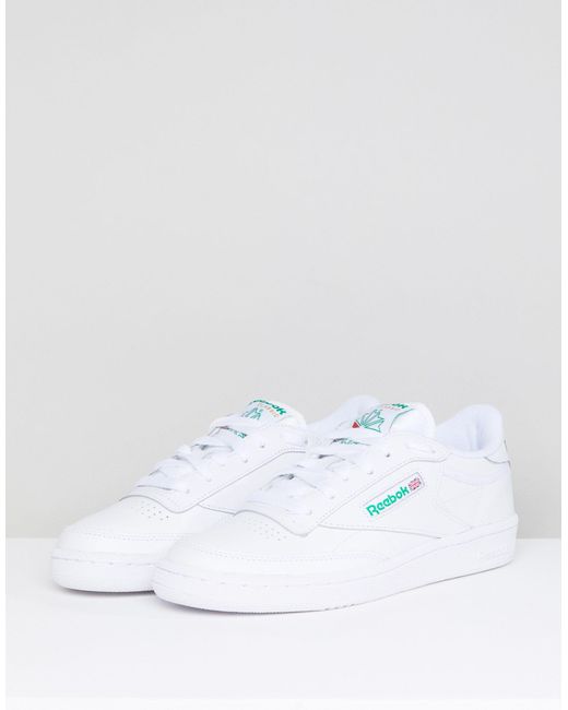 reebok club c 85 trainers in white