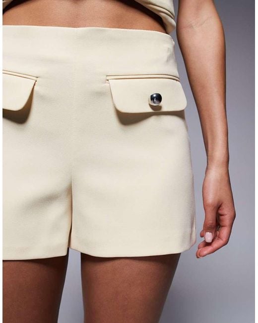 River Island Yellow Micro Short Co-ord