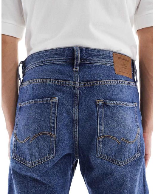 Jack & Jones Blue Chris Straight Rigid Jeans for men