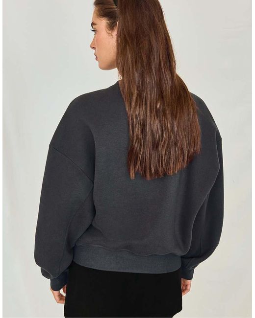 Stradivarius Black Basic Sweatshirt