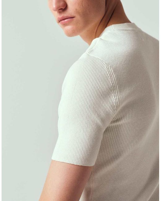 ASOS White Essential Muscle-Fit Fine-Rib Knit Crew-Neck for men