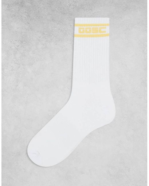 OOSC White Crew Sock for men
