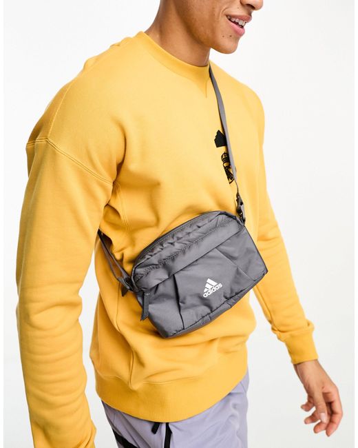 Adidas Originals Yellow Adidas Training Logo Crossbody Bag for men