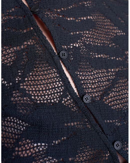 TOPSHOP Blue Lace Asymmetric Top