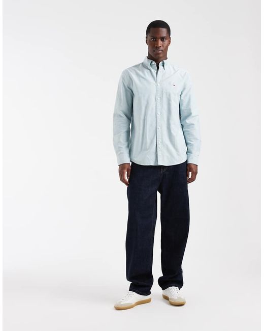 Tommy Hilfiger Blue Regular Fit Oxford Shirt for men
